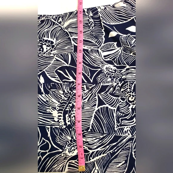 Talbots Floral Dark Blue and White Sleevsless Maxi Dress. Size Petite P - Picture 10 of 11